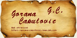 Gorana Capulović vizit kartica